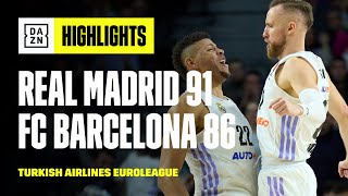 Real Madrid vs FC Barcelona (91-86) | Highlights | Turkish Airlines EuroLeague