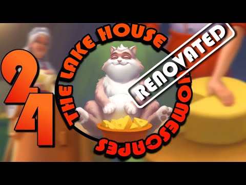 HOMESCAPES GAMEPLAY - THE LAKE HOUSE - DAY 24 - FAMILY DINNER - ROOM COMPLETED