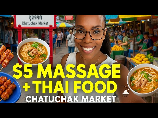 Travel vlog - Solo Trip to Bangkok Thailand 🇹🇭 | Chatuchak Market, $5 Massage, Thai Food & Chinatown Night Market