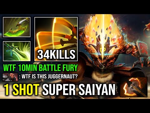 WTF SUPER SAIYAN SPEED 10Min Battle Fury Max Agility Unlimited Crit Instant Delete Juggernaut Dota 2