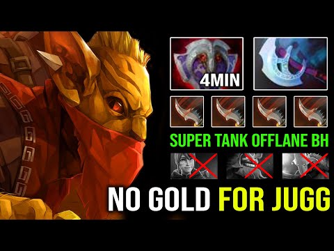 SUPER TANK 4Min Vanguard Offlane BH | 100% Zero Farm For Jugger with Nonstop Gold Jinada Dota 2