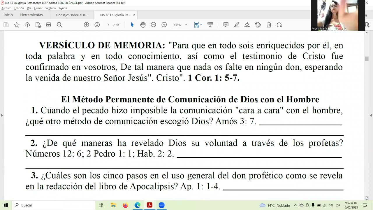 "LA IGLESIA REMANENTE Y EL DON DE PROFECÍA" Angela Granada