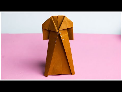 Origami Rain Coat with Paper | Origami Coat Instruction | How to Make Paper RainCoat | 92 Crafts