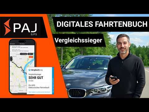 🥇ELEKTRONISCHES FAHRTENBUCH TESTSIEGER 2025🌐PAJ GPS mit Ortung, Export & Diebstahlschutz