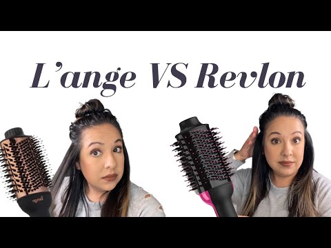 L'ANGE HAIR Le Volume 2-in-1 Titanium Blow Dryer Brush | Frizz Control Blowout Hair Dryer Brush For Drying And Straightening | Volumizing Hot Air Styler For All Hairstyles | Oval Barrel | Blush - 75mm video review thumbnail