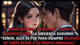 ¡Dime que no es verdad!, suplicó. La sirvienta dijo： Señor, ella se fue al verte besar a su hermana.
