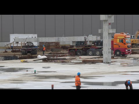 TESLA / Gigafactory4 / 01.09.2021 /4K/ Kurzes Video über die Bauarbeiten der Batterie Fabrik. Teil 2