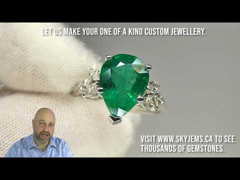 2.62ct Emerald & Diamond Ring in 14kt White Gold - JW0353-E0119
