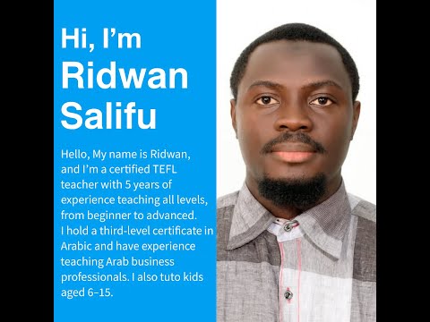 Meet Ridwan | English & Arabic Tutor with a Medical Background – Learn with Confidence