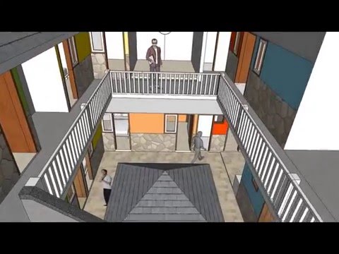  Desain  Rumah Kos dua  lantai  dengan 12 kamar  kos 