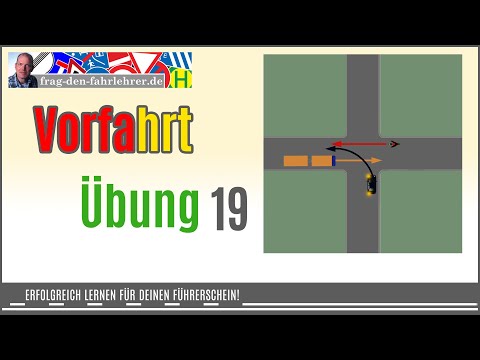 Vorfahrt Übungsaufgabe 19  - Trainiere dein Wissen über die Vorfahrt - Lösungsweg genau erklärt.