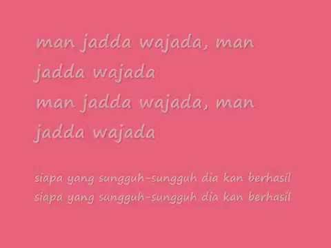 download lagu mp3 mp4 Lirik Man Jadda Wajada, download lagu Lirik Man Jadda Wajada gratis, unduh video klip Lirik Man Jadda Wajada