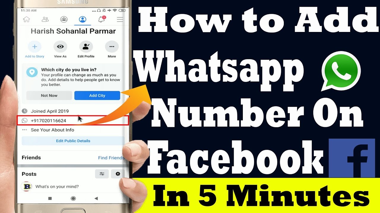What is Facebook WhatsApp number?