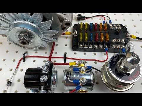Hotrod | Race car | Drift car Wiring for Beginners. (Alternator Battery Switch Fuse Box Starter)