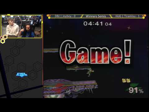 Mass Madness 26 SSBM - DBJ | Joyboy (Red Fox) vs. HoG | Tiramisu (Default Fox) - Melee WSF