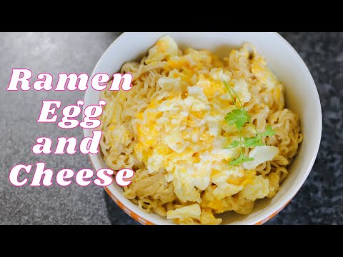 Ramen Egg and Cheese - Easy Ramen Recipe