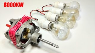 8000KW Free Energy Generate From Electric Fan Motor At Home