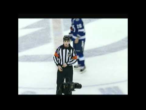 Dwayne Roloson gets a delay of Game Penalty against the Flyers