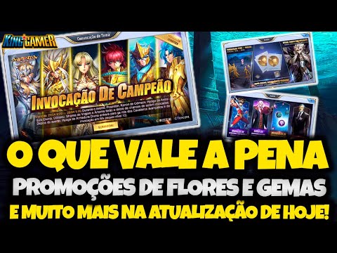 O que VALE a PENA na  ATUALIZAÇÃO de hoje! PROMOÇÕES de FLORES e GEMAS!  // Saint Seiya Awakening