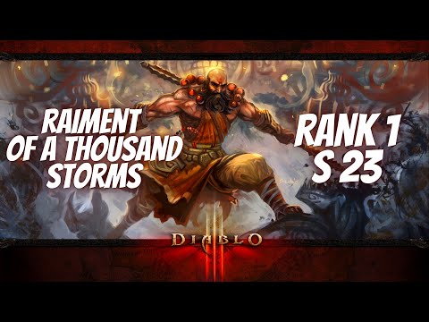 DIABLO 3 SEASON 23 RANK 1 SOLO MONK RAIMENT OF A THOUSAND STORMS SET (AngelDW)