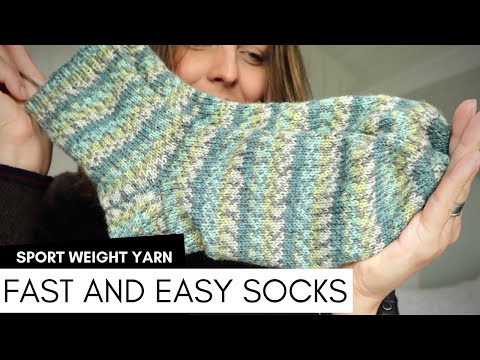 Patons Kroy Socks yarn - Fast and Easy Socks free knitting pattern -  knit by knittingILove