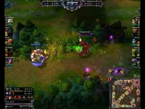 LoL Malphite Big Play by Pregnant Girl "Where'd you go?"