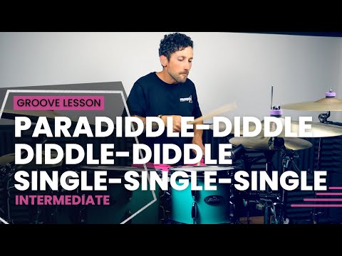 The 'Paradiddle-Diddle-Diddle-Diddle-Single-Single-Single' Groove - Drum Lesson (Intermediate)