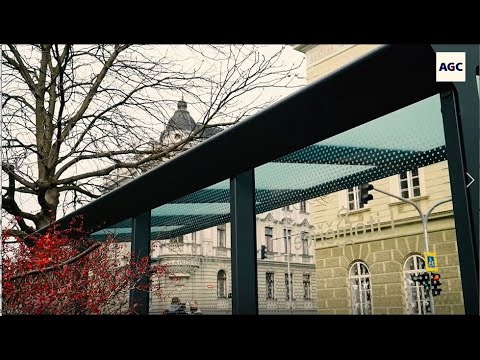 AGC's bird-friendly glass for bus stops in Litoměřice (CZ)