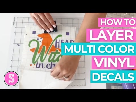 How to Layer Multi Color Vinyl Decals: Silhouette CAMEO 4 No Fail Method 😍