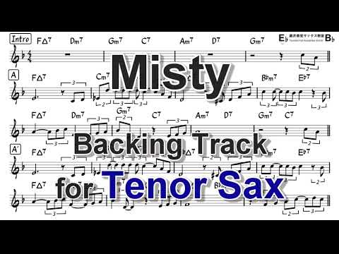 Misty - Backing Track with Sheet Music for Tenor Sax