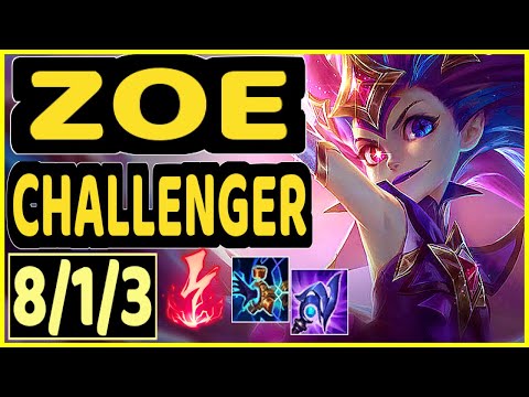 SERTUSS (ZOE) - 8/1/3 KDA MID CHALLENGER GAMEPLAY - EUW