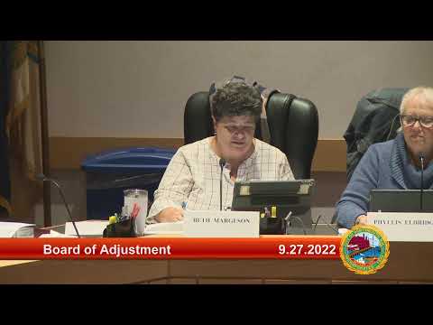 9.27.2022 Board of Adjustment