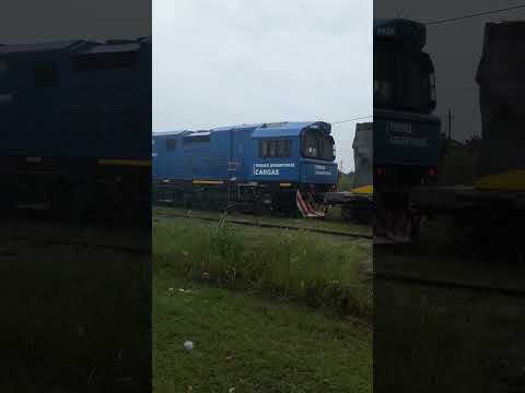 LOCOMOTORAS TRENES ARGENTINOS CARGAS EN EMPALME VILLA C. #train  #ALCO RSD-16  #Locomotoras ALCO
