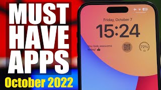 MUST HAVE iPhone Apps - October 2022 !