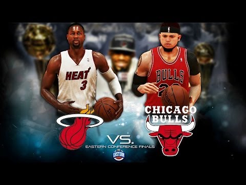 NBA 2K14 PS4 MyCAREER Playoffs ECFG2 - LeBron Stop FLOPPING & D Wade CRAZY Alley Oop!