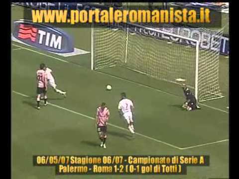 Palermo-Roma 1-2 (0-1 gol di Totti)