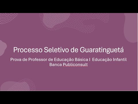 Basic Education Teacher Test I - Early Childhood - Publiconsult Board - Test of 12/01/2024.