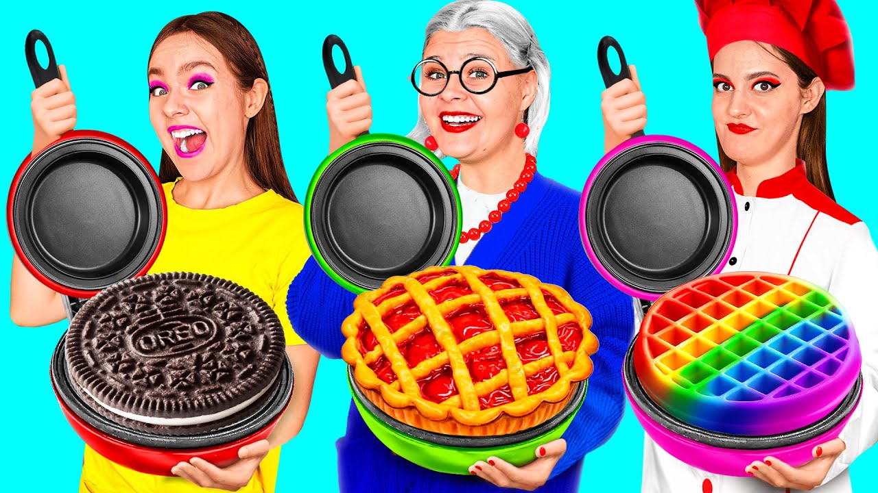 自分 VS おばあちゃんの料理チャレンジ | ひみつ道具でキッチンバトル RaPaPa Challenge