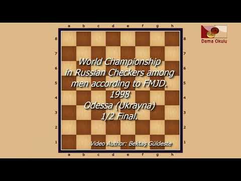 Norel Monya (MDA) - Yumshanov Petr (RUS). World_Russian Checkers_Men-1998. Semifinal.