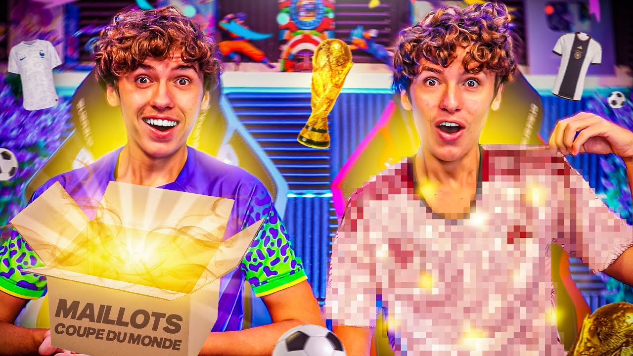 DÉBALLAGE DES NOUVEAUX MAILLOTS DE LA COUPE DU MONDE 2022 DE FOOT !