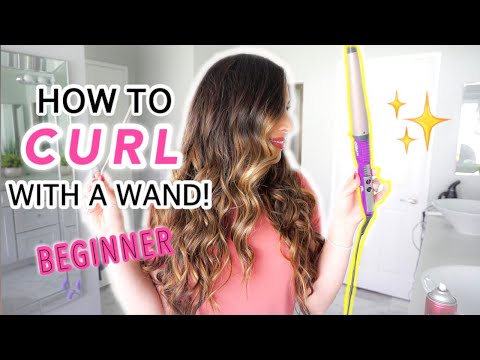 HOW TO CURL YOUR HAIR WITH A WAND FOR BEGINNERS //...