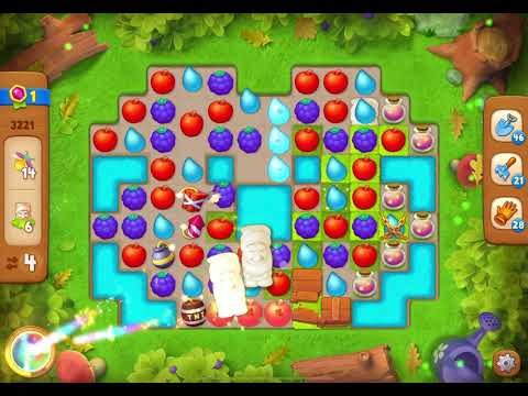 GardenScapes Level 3221 no boosters (16 moves)