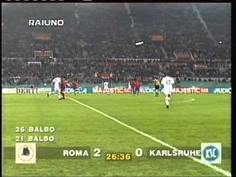 1996 October 29 AS Roma Italy 2 Karlsruhe Germany 1 UEFA Cup