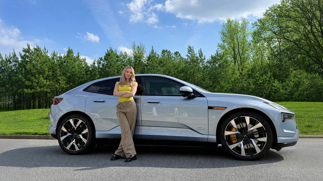 Polestar 4 on the road during a full review including highway pilot assist testing