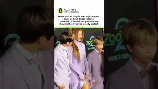 Shakira’s Stylist Kept Adjusting Her Dress… And Her Face Started Saying Enough #shakira