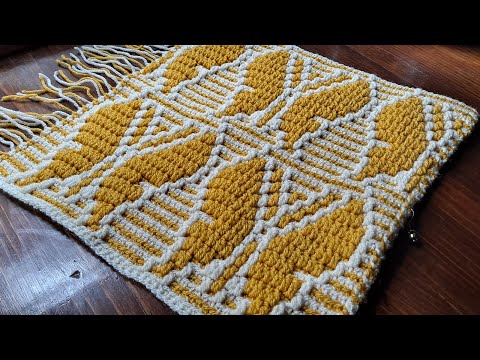 Butterfly Lane Mosaic Crochet Pattern - Chart 1 - Multiple 24+4 - WORK Flat or In The Round