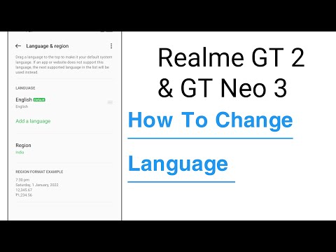 Realme GT 2 & GT Neo 3 How To Change Language