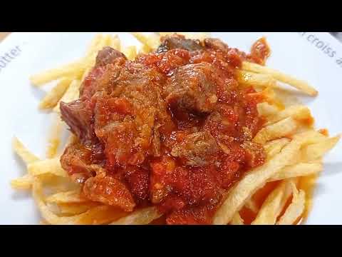 Carne con tomate a la andaluza, carne con tomate a la sevillana
