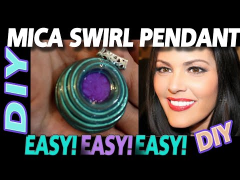 DIY Polymer Clay Swirl Pendant!