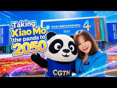 Taking Xiao Mo the panda to 2050 at China's Supply Chain Expo